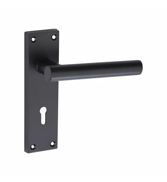Golden Grace TBar Lever Backplate Door Handle Black Door Handles Key Lock Set 2625MB + 503MB
